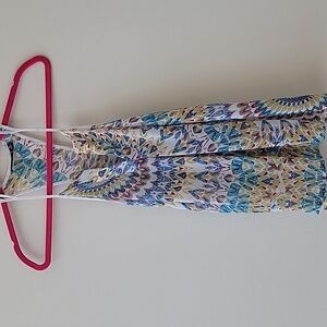 Allen B. by Allen Schwartz Colorful Leaf Print Dress